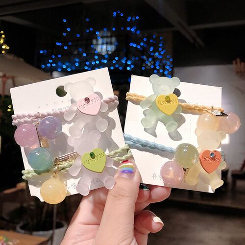 Super cute cute cartoon cubs, leather tendons, ball hair ci