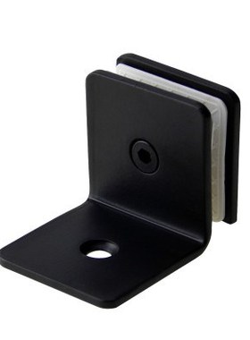 Black Stainless Steel 304  Glass Fixed  Bathroom Glass Suppo