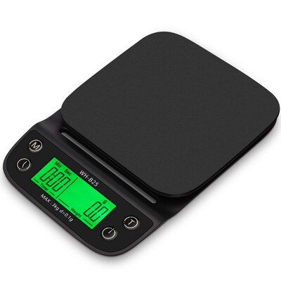 3kg 0.1g Digital Coffee Kitchen Scale Timer LCD Drip Scales