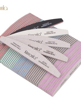 10Pcs nail Half Moon nailfile 80/100/150/240 Grit Nail Tool