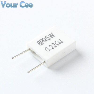50pcs 5W 0.22 ohm 0.22R  BPR56 Non-inductive Ceramic Cement