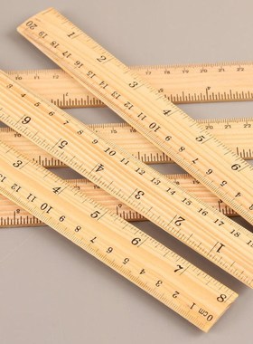 Wooden Ruler 15cm 20cm 30cm Double Sided Metric Rule Precisi