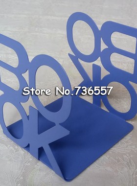 bookshelf Alphabet Shaped Metal Bookends Iron Support Holder