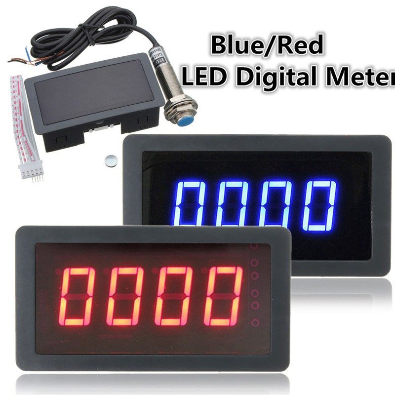 4 High Quality Durable Portable Useful Digital LED Tachomet