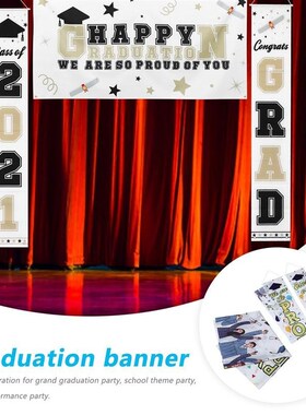 1 Set Of 3Pcs Graduation Door Banner Chic Graduation Party P