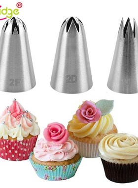 3pcs/set Big Size Cream Cake Icing Piping Russian Nozzles Pa