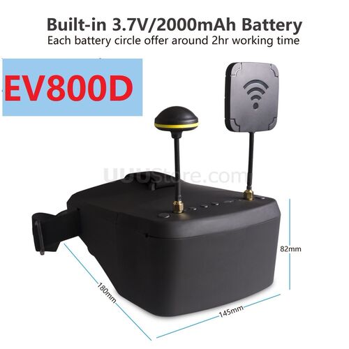 EV800D 5.8G 40CH 5 Inch 800*480 Video Headset HD DVR Diversi
