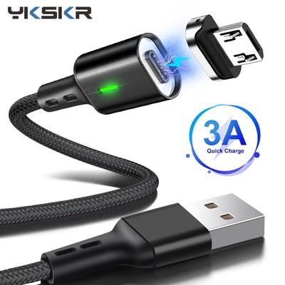 Magnetic Charge 1M 3A Fast Charging Micro Usb Cable Type C