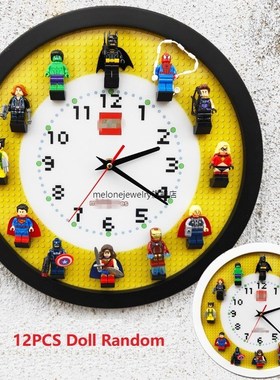12 inches DIY Silent toon Super Hero Avenger Wall Clock Colo
