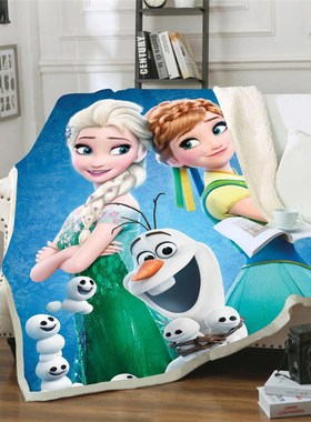Frozen Blanket Warm Children Kids Blanket Couch Quilt Cover