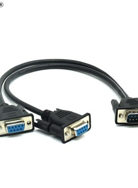 DB9 9Pin 1 to2 Rs232 Serial Cable Splitter Directly Connecte