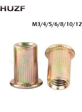 Rivet Nut M3 M4 M5 M6 M8 M10 M12 Hollow Rivet Set Color Zinc