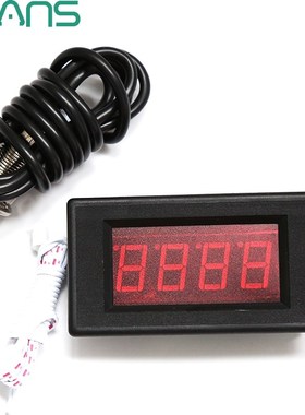 4 Digital Red LED Tachometer RPM Speed Meter+Hall Proximity