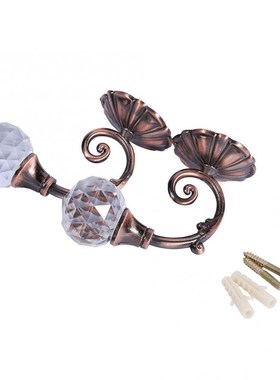 1Pair Metal Crystal Glass Curtain Holdback Wall Window Drape