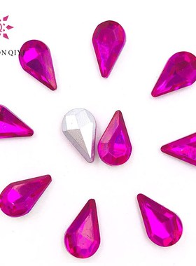 New arrival 5X8mm/6X10mm/8X13mm Rose red Teardrop pointback