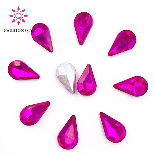 New arrival 5X8mm/6X10mm/8X13mm Rose red Teardrop pointback