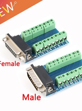 DB15 D SUB VGA 15pin Female Male Adapter Jack Terminal Brea