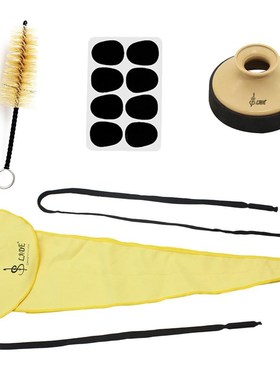 4pcs Saxophone Kit Dental Pad+3D Clean Swab+Mute+Mouthpiece