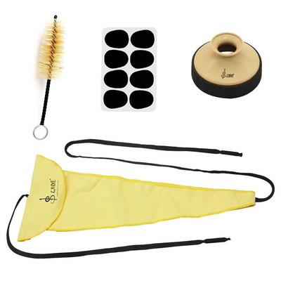 4pcs Saxophone Kit Dental Pad+3D Clean Swab+Mute+Mouthpiece