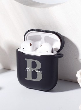 DIY Custom Initial Name For Airpods 1 2 Black Candy Color C