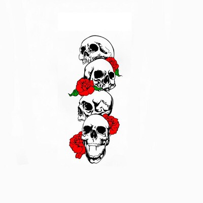 Halloween Rose Skull Skeleton PVC transparent film Backgroun