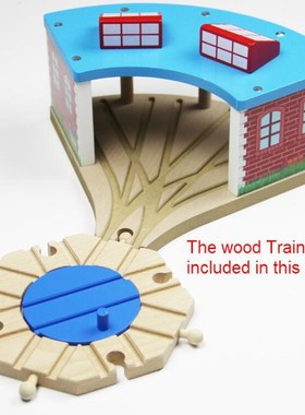EDWONE  Bend Track and Switch Track Garage Staion Beech Wood