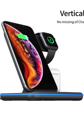 Wireless Charge Stand QI 10W Fast Charge 3 In 1 Wireless Ch