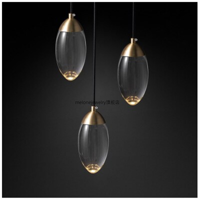 Modern Crystal ball LED Pendant lights Nordic Copper lightin
