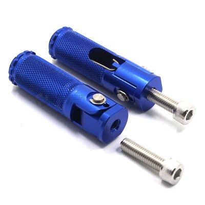 BJMOTO Universal Motorcycle Bike Folding Footrests Footpegs
