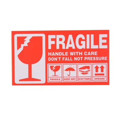 English Fragile Warning Label Sticker Support customization