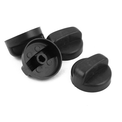 Kitchen 44 mm Diameter Plastic Black Button Switch for Gas