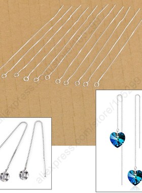 20Pcs Ear Threads Making Jewelry Findings 925 Sterling Silve