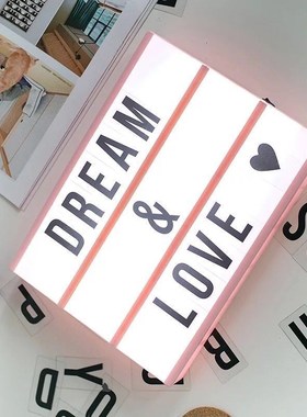 A4 Size Lightbox Letters LED Combination Cinema Light Box U