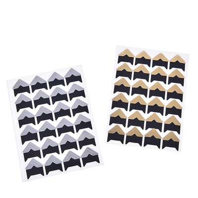 new 120PCS/(5 sheets) Vintage Corner Kraft Paper Stickers F