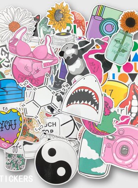 50PCS Pink kawaii cute girl  Stickers Sets Cartoon Anime St