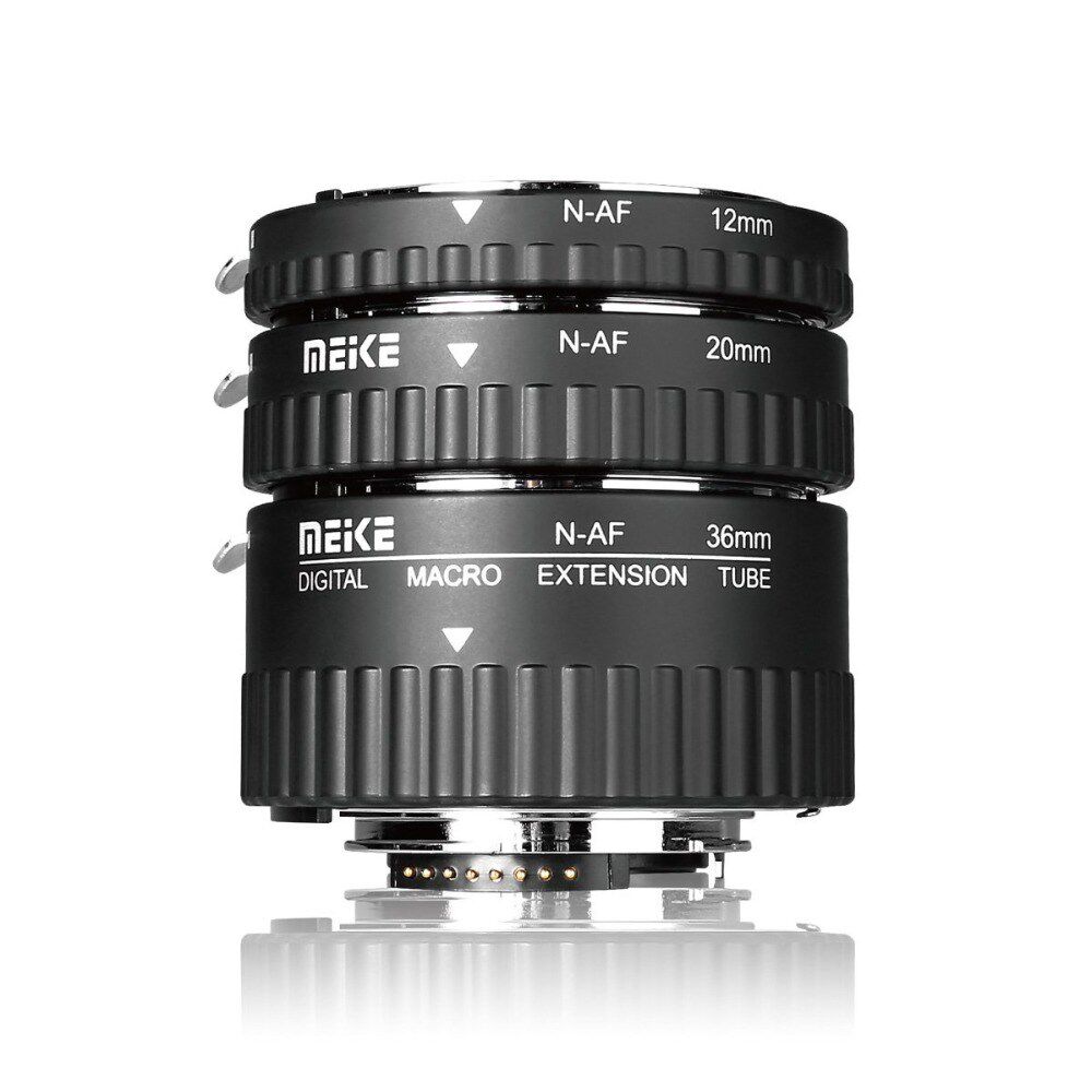Meike Auto Focus Macro Extension Tube Set 12 20 36mm Adapter