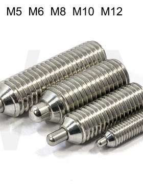 Spring plungers with round-ended pin and hex.socket,screw wi