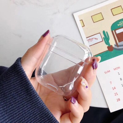 For Apple Airpods Case Box 1st 2nd Generation Half Transpar