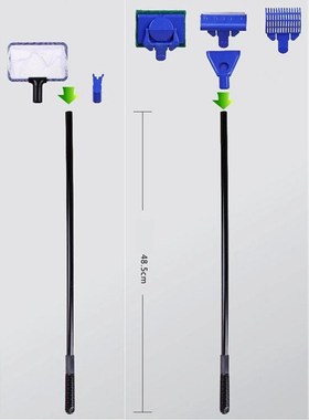 5 In 1 Aquarium Tank Cleaner Set Fishing Net Sand Rake Seawe