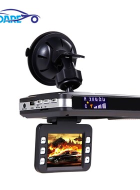 Odare Radar Detector Car DVR 2 in 1 recorder 140 Degree Ang