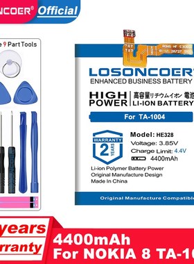 LOSONCOER 4400mAh HE328 Battery for Nokia 8 Nokia8 TA 1004