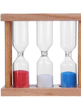 1/3/5 Minutes Wood Frame Hourglass Sandglass Sand Clock Time