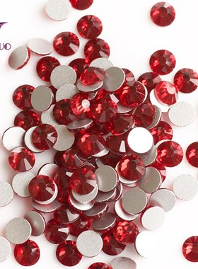 YANRO 2058NoHF Siam Color Stones Non Hotfix Glue on Flatback