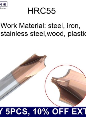 tungsten carbide inner R charmfer cutter to work material of