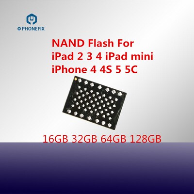 Flash Memory NAND for iPhone 4 4S 5 5C iPad 2 3 4 Mini Stor