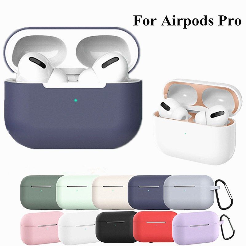 2020 new silicone cover case for apple airpods pro case blu
