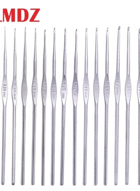 16Pcs Metal Handle Crochet Hook Knitting Needle Set Mix Size