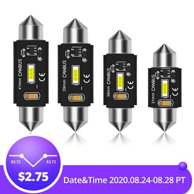 2Pcs C5W Led Canbus C10W Bulb 31mm 36mm 39mm 41mm Festoon Le