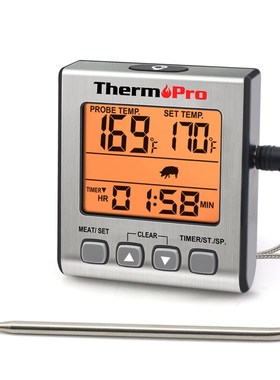 Thermometer Cooking Kitchen Food Thermometer With Probe Time
