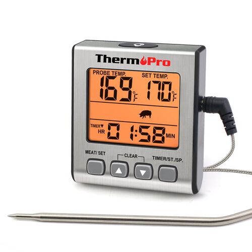 Thermometer Cooking Kitchen Food Thermometer With Probe Time
